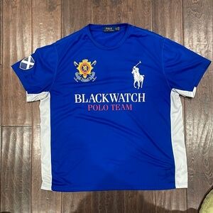 Polo by Ralph Lauren Blue and White Short Sleeve Tee